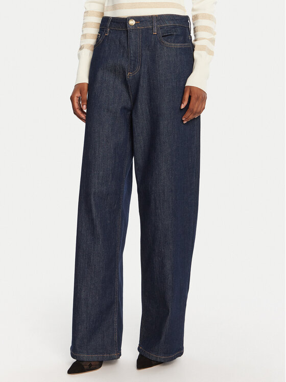 LOLA CASADEMUNT Jeansy MF2514007 Granatowy Wide Leg