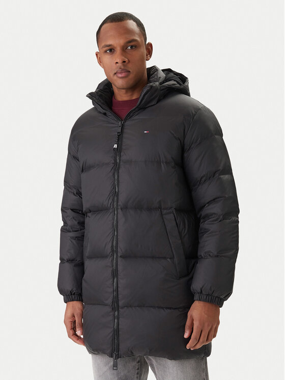 Tommy Jeans Kurtka puchowa Essential DM0DM20466 Czarny Regular Fit