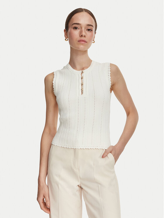 Guess Bluzka W6YR24 Z0970 Biały Regular Fit
