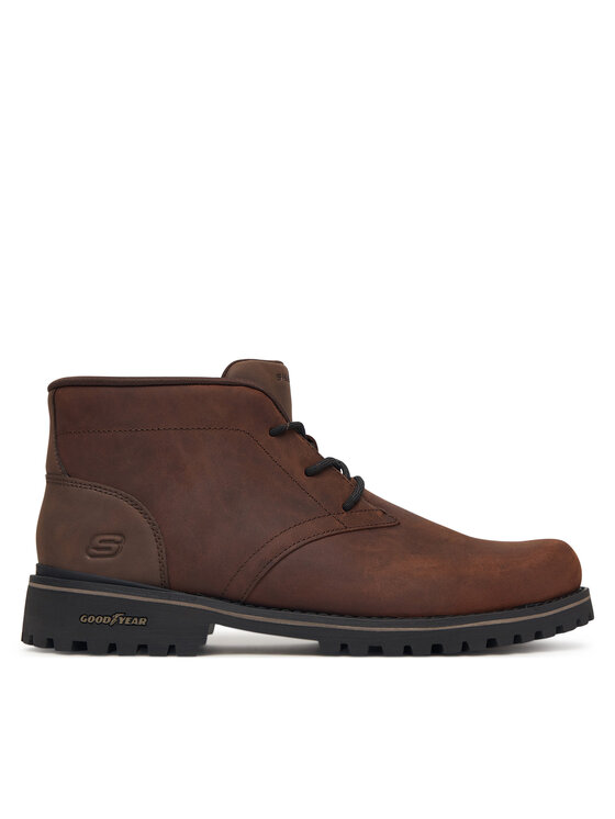 Skechers Trzewiki Quintero - Damien 205903/DKBR Brązowy