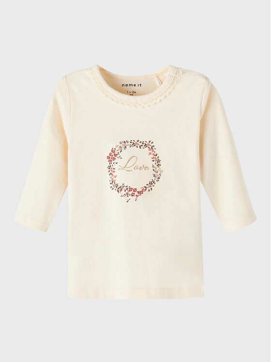 NAME IT Bluzka 13210028 Écru Regular Fit