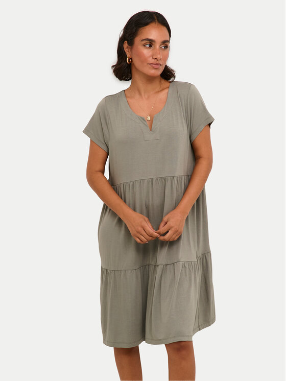 Kaffe Sukienka codzienna Petra 10504657 Szary Relaxed Fit