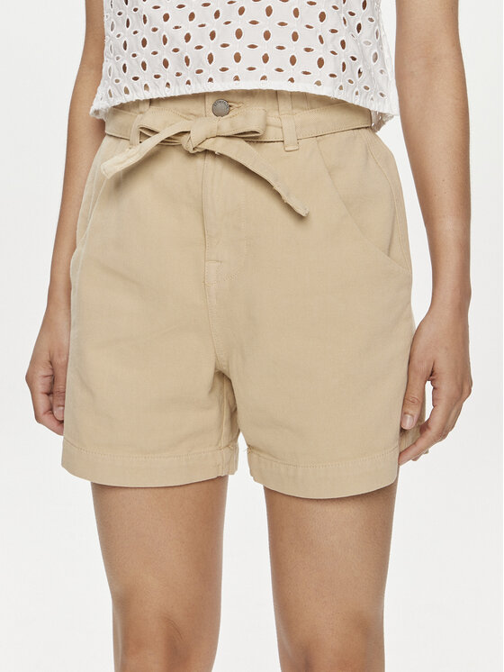 United Colors Of Benetton Szorty materiałowe 4DUKD9019 Beżowy Regular Fit