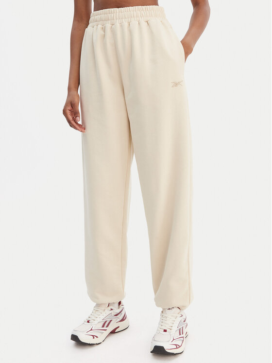 Reebok Spodnie dresowe Reebok x Ewa Chodakowska RK25621CCW Beżowy Relaxed Fit