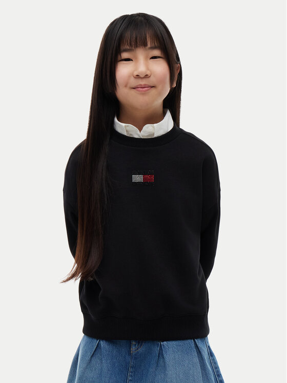 Tommy Hilfiger Bluza KG0KG09490 Czarny Regular Fit