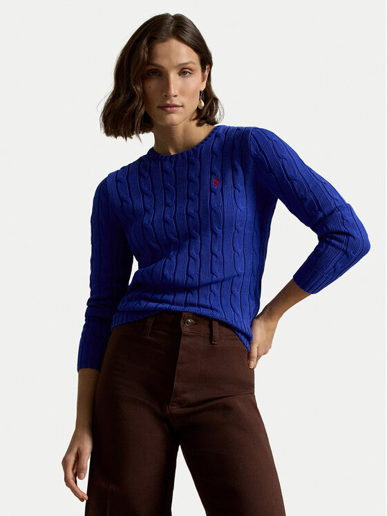 Polo Ralph Lauren Sweter 211971869012 Niebieski Slim Fit