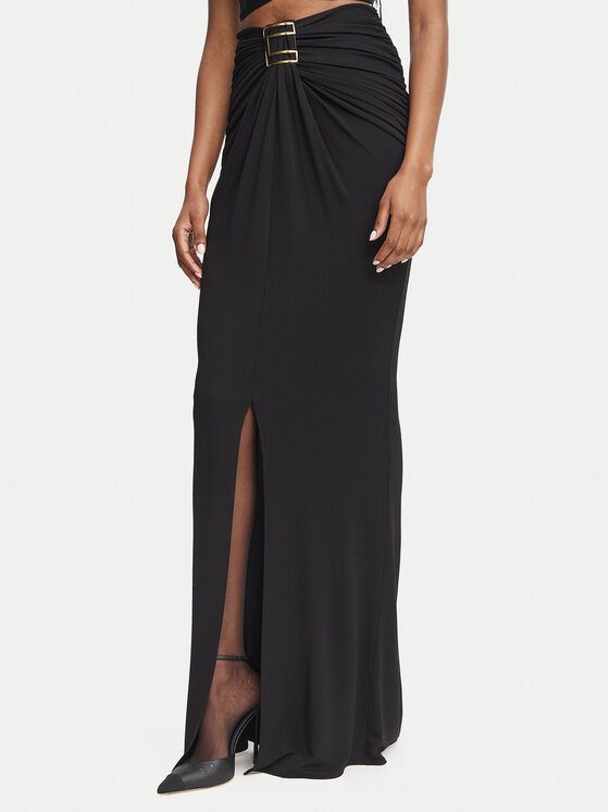 Elisabetta Franchi Spódnica maxi GO-251-67E2-V450 Czarny Slim Fit