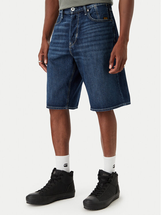 G-Star Raw Szorty jeansowe Deeggie D28474-D536 Niebieski Regular Fit