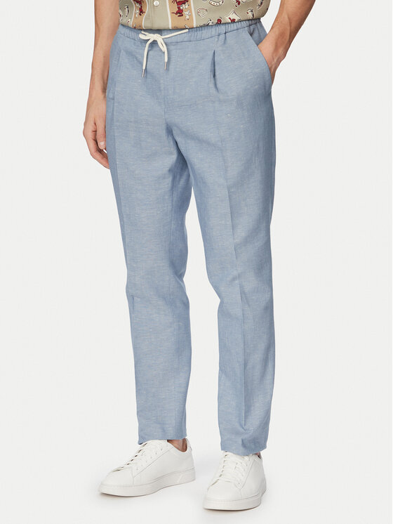 HUGO Spodnie materiałowe Getlin 50559695 Niebieski jasny Slim Fit