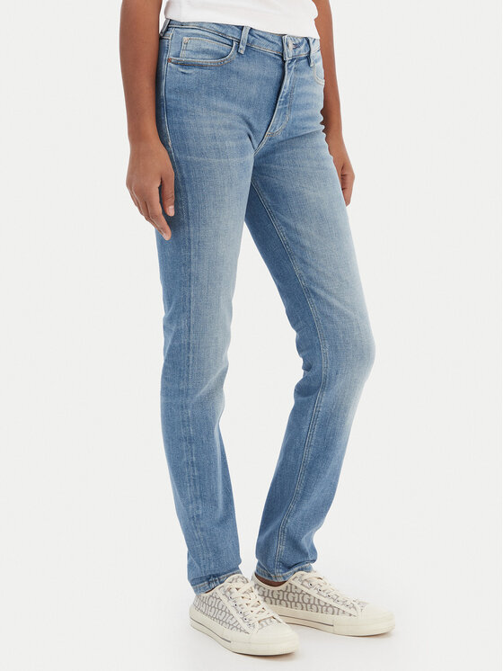 Guess Jeansy W6RA46 D6882 Niebieski Skin Fit