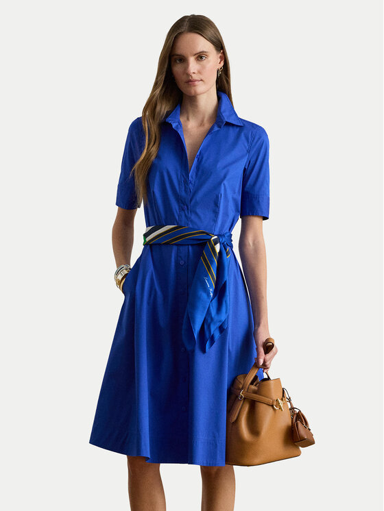 LAUREN RALPH LAUREN Sukienka koszulowa 200748950020 Niebieski Regular Fit