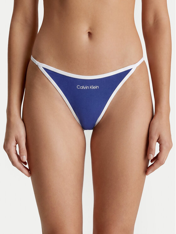Calvin Klein Underwear Stringi LV00QF8892 Niebieski