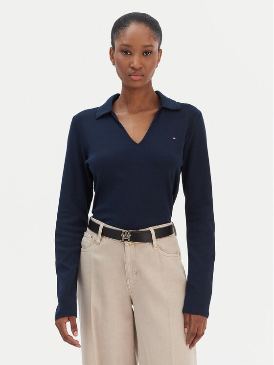 Tommy Hilfiger Bluzka Modern Cody WW0WW47850 Granatowy Slim Fit