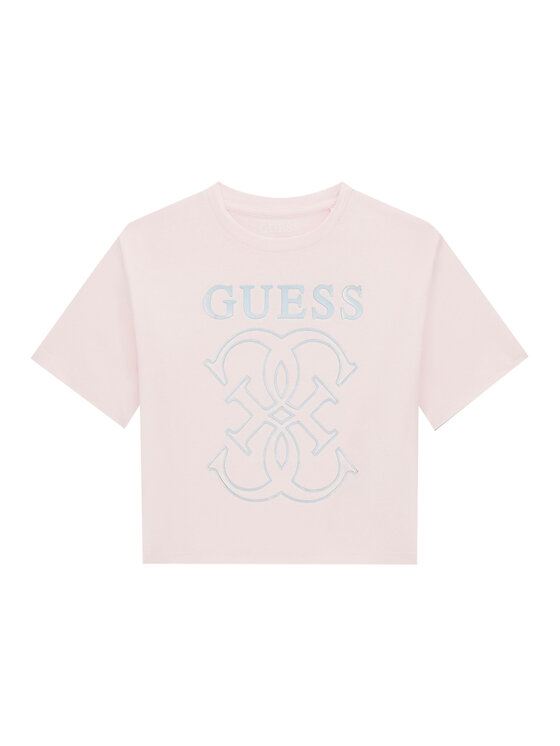 Guess T-Shirt J6RI22 K8HM4 Różowy Regular Fit