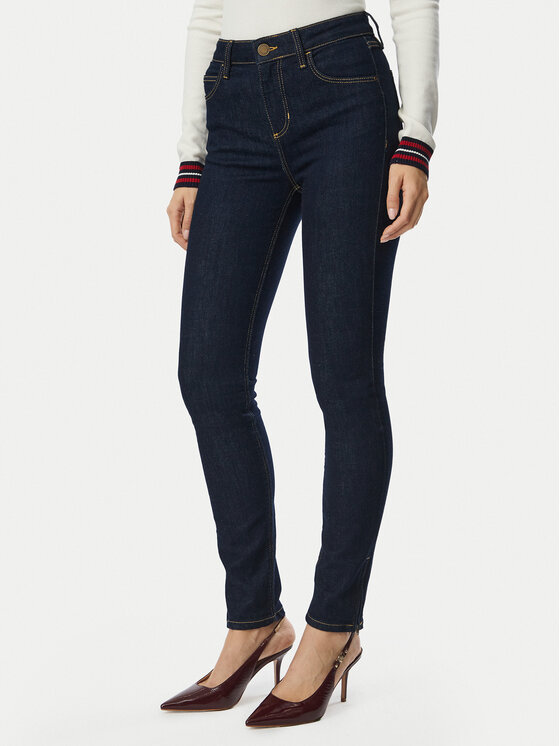 Guess Jeansy W6BAJS D2305 Granatowy Skinny Fit