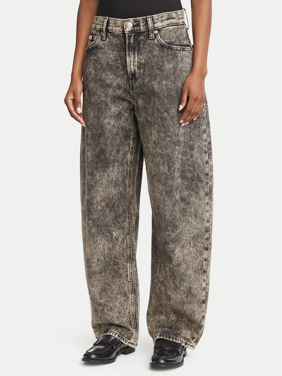 Calvin Klein Jeans Jeansy LV047H745G Brązowy Barrel Fit