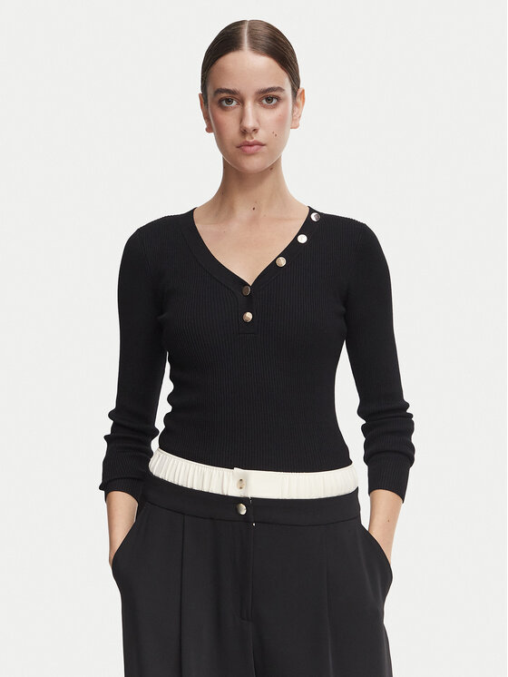 Morgan Bluzka 261-MBANBIN Czarny Slim Fit