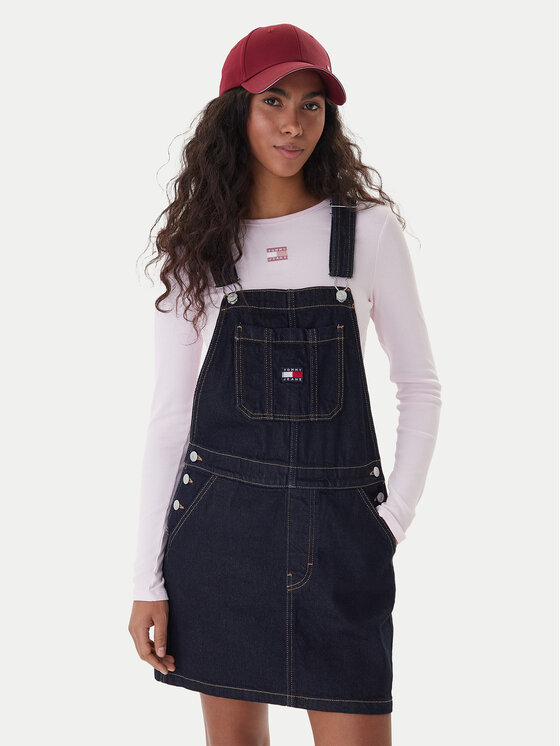 Tommy Jeans Sukienka jeansowa DW0DW22555 Granatowy Regular Fit