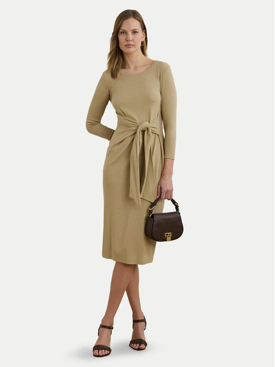 LAUREN RALPH LAUREN Sukienka codzienna 200973598001 Beżowy Slim Fit
