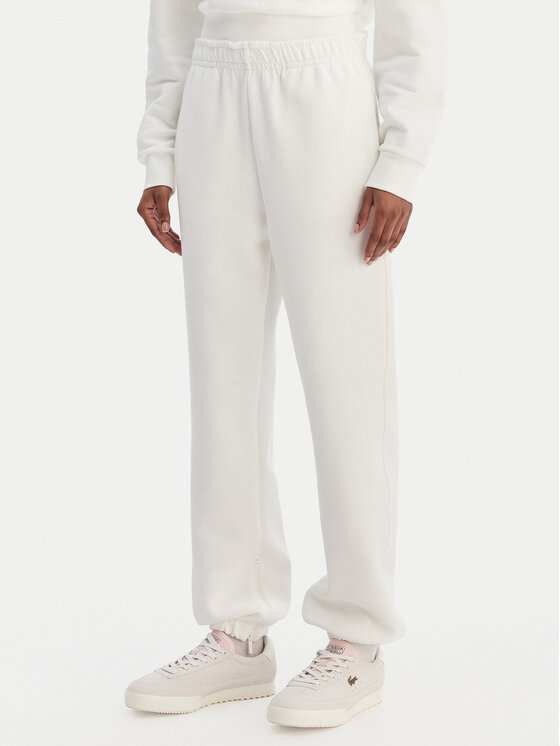 Lacoste Spodnie dresowe XF5244 Écru Regular Fit