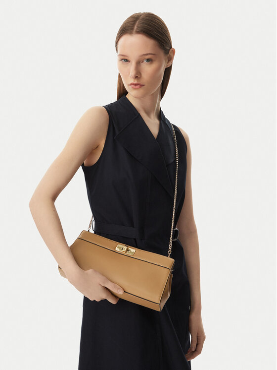 Tommy Hilfiger Torebka Th Modern Clutch AW0AW18727 Brązowy jasny