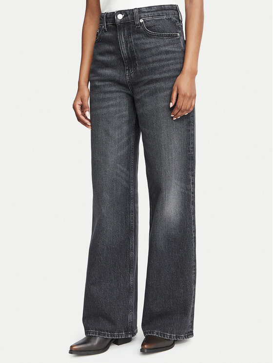 Tommy Jeans Jeansy Claire DW0DW23499 Czarny Wide Leg