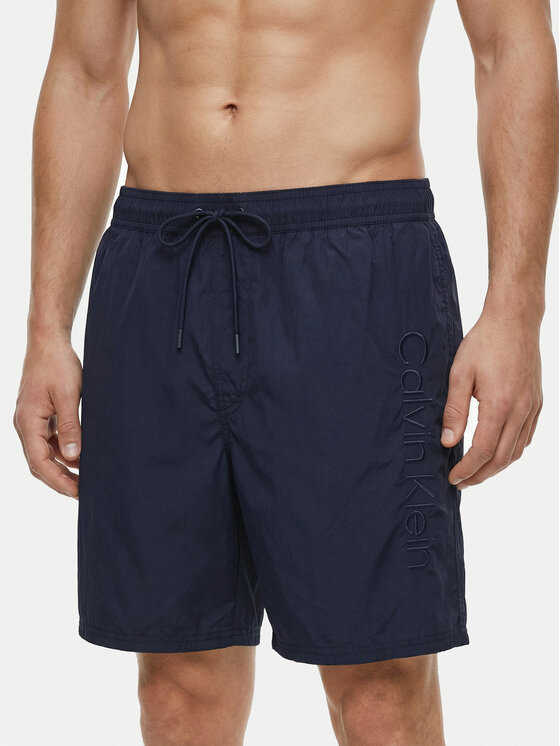 Calvin Klein Swimwear Szorty kąpielowe LV00N61029 Granatowy Regular Fit