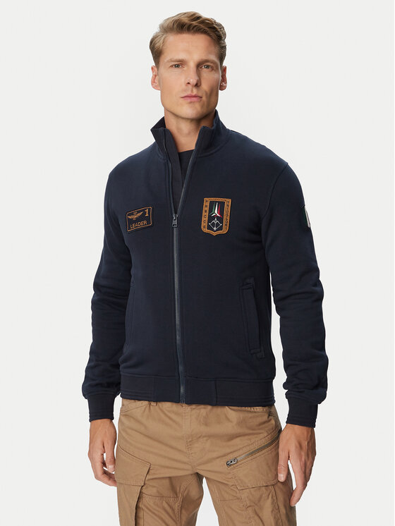 Aeronautica Militare Bluza 262FE2130UF00689 Granatowy Regular Fit
