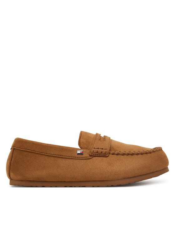 Tommy Hilfiger Kapcie Hilfiger Driver House Shoe FM0FM06012 Brązowy jasny