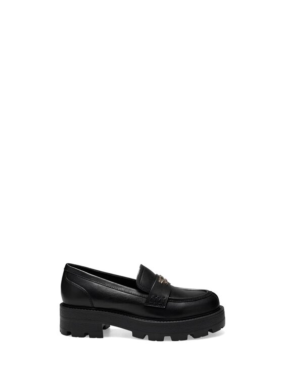 Guess Loafersy FLFYAM LEA14 Czarny