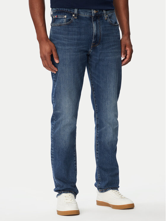 Tommy Hilfiger Jeansy Denton MW0MW44346 Niebieski Straight Fit