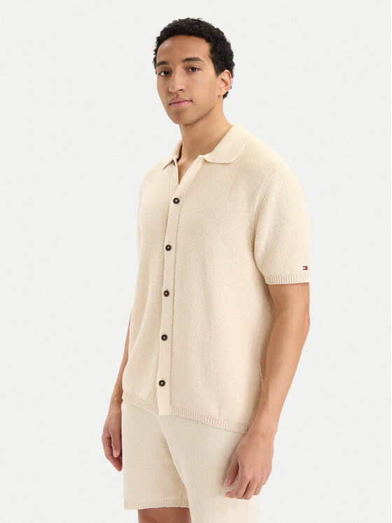 Tommy Hilfiger Koszula MW0MW42796 Kremowy Regular Fit