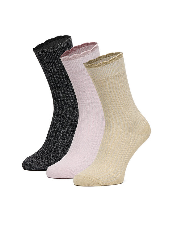 Nine West Skarpety długie CEO_AS_NW_07_W_AW25 (3 PACK) mix Różowy