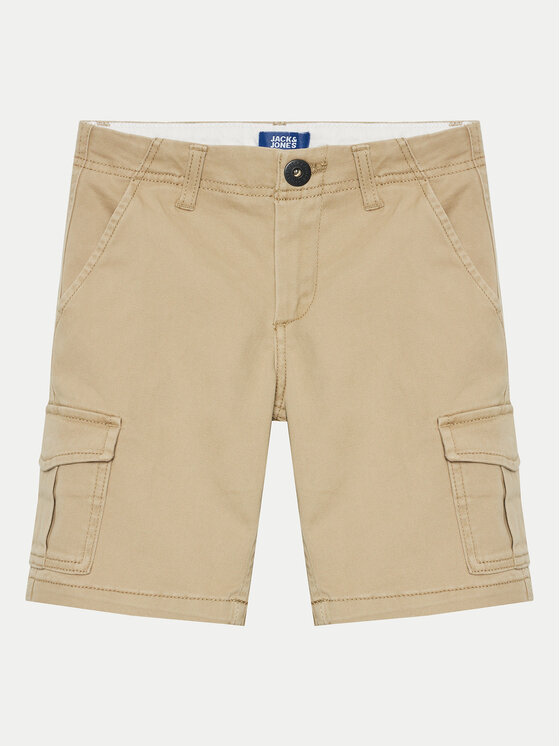 Jack & Jones Junior Szorty materiałowe 12182856 Beżowy Cargo Fit