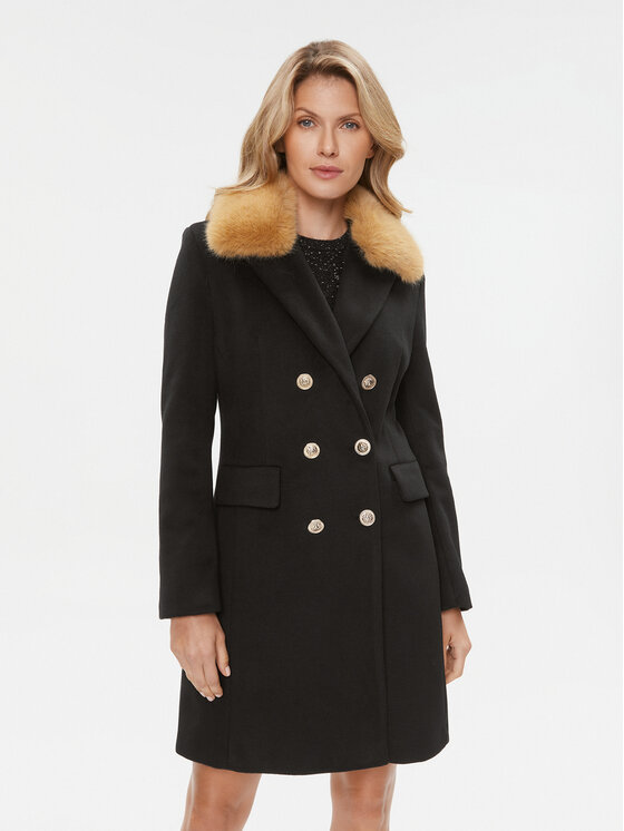 Maryley Płaszcz przejściowy 23IB115/01NE Czarny Regular Fit