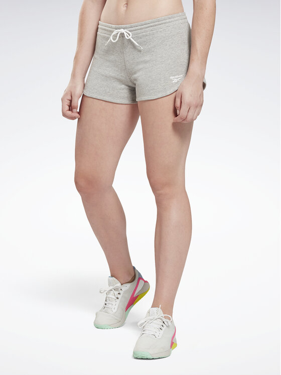 Reebok Szorty sportowe Identity French Terry Shorts H54766 Szary Slim Fit