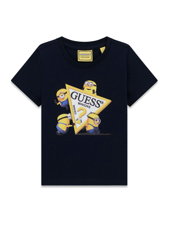 Guess Jeans T-Shirt N6YI28 K6652 Granatowy Regular Fit