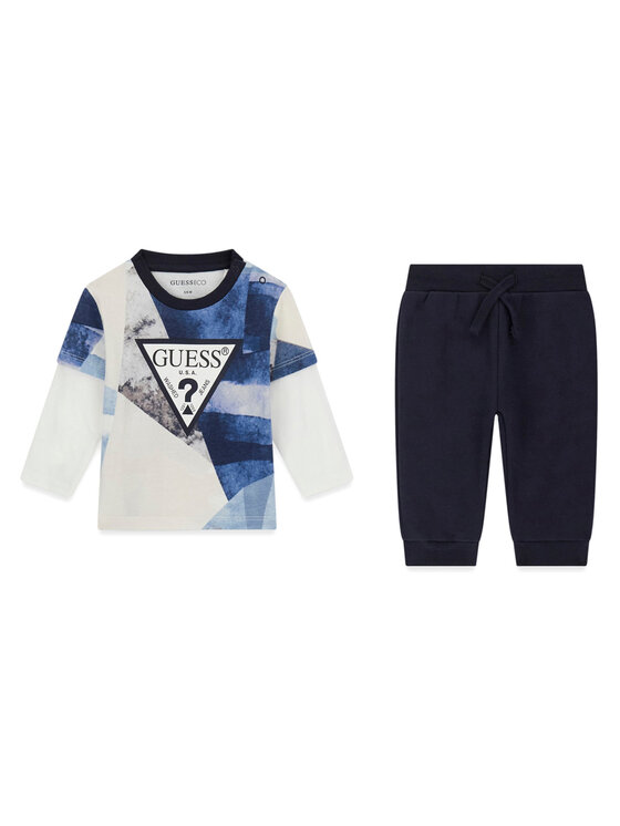 Guess Komplet bluzka i spodnie I6BG01 K5800 Granatowy Regular Fit