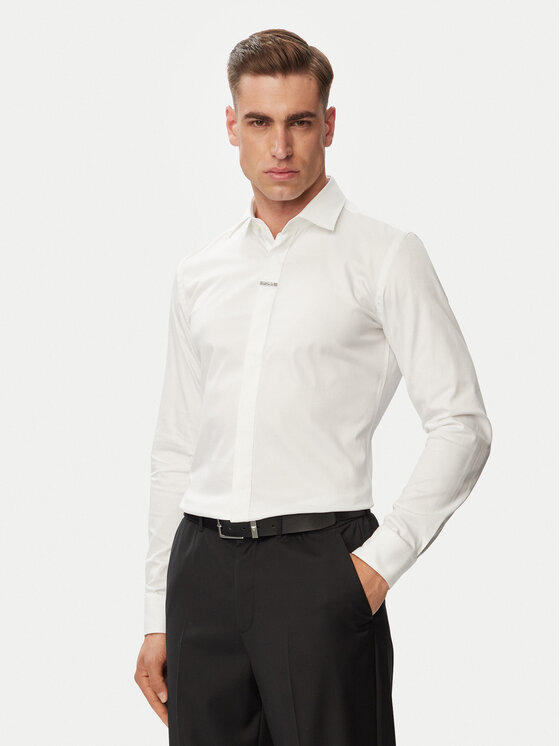 HUGO Koszula Kenno 50566215 Biały Slim Fit