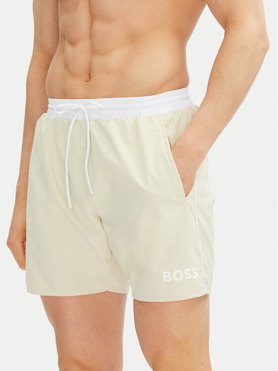 BOSS Szorty kąpielowe Starfish 50514429 Écru Regular Fit