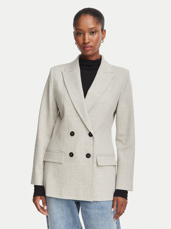 Marella Marynarka Materia 2625916021 Szary jasny Regular Fit
