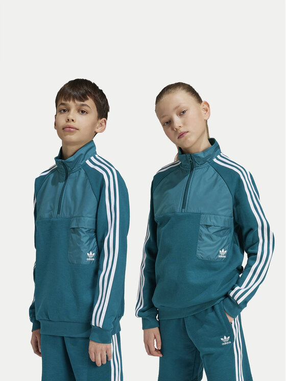 adidas Bluza IY0012 Turkusowy Relaxed Fit