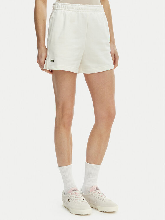 Lacoste Szorty sportowe GF5341 Écru Regular Fit