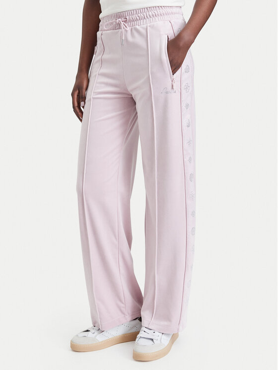 Guess Spodnie dresowe V6BB10 K6303 Różowy jasny Regular Fit