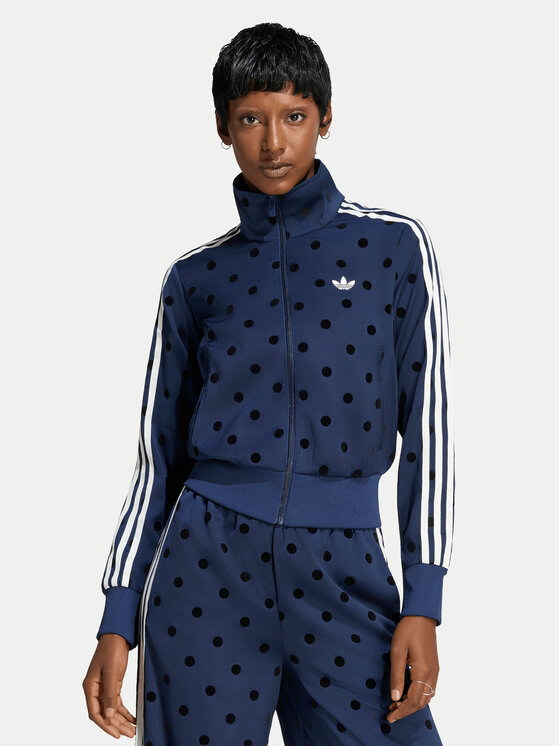 adidas Bluza Satin Polka Dots Tt Track Top LI2852 Niebieski Regular Fit