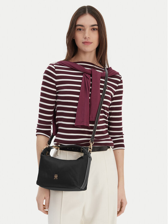 Tommy Hilfiger Torebka Th Go Crossover Nylon AW0AW18164 Czarny