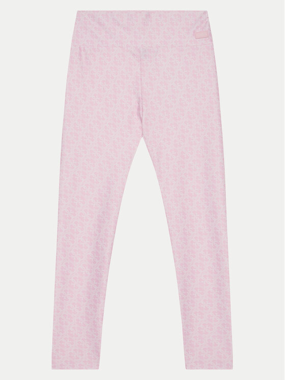 Guess Legginsy J5RB03 MC01P Różowy Slim Fit