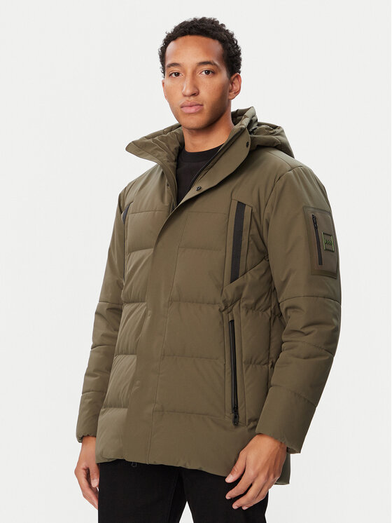 BOSS Kurtka puchowa Block-X 50547262 Zielony ciemny Regular Fit
