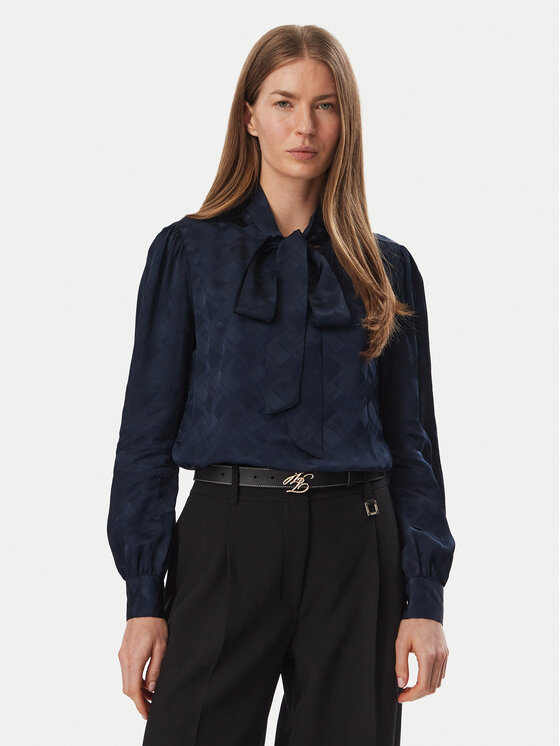 Tommy Hilfiger Bluzka WW0WW52238 Granatowy Regular Fit