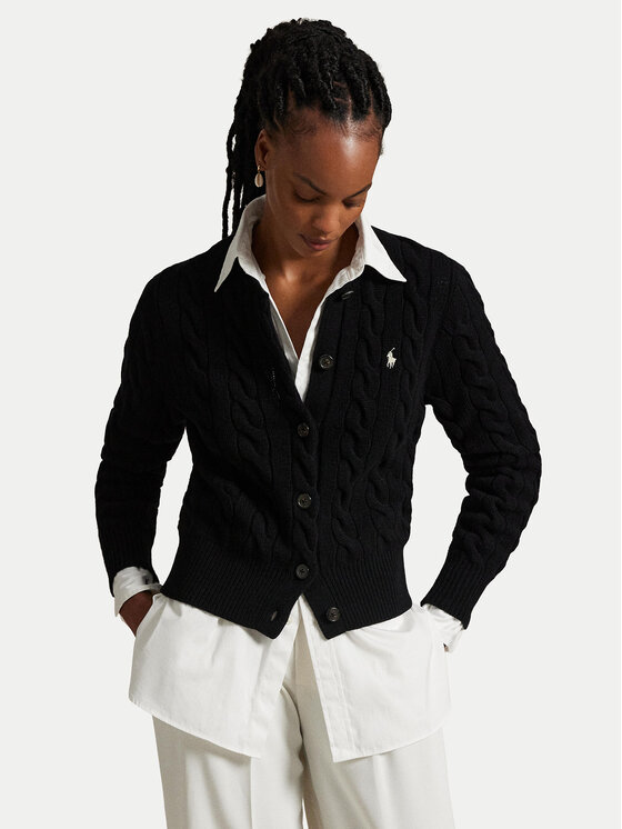Polo Ralph Lauren Kardigan 211972104005 Czarny Slim Fit